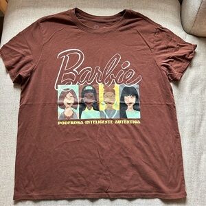 Barbie Graphic T-Shirt in Brown Barbie Latina Size XXL Brown